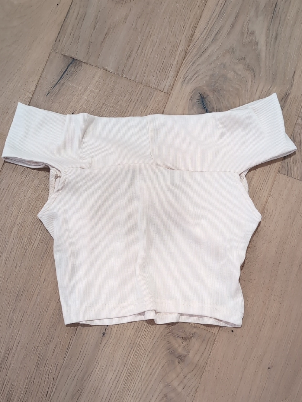 Cream Ribbed Top - Picture 2 of 2
